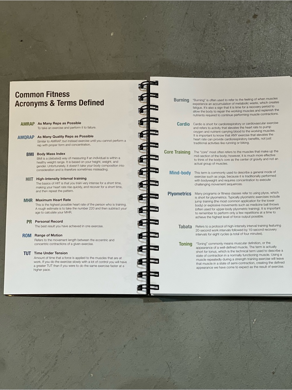 NEW Workout Fitness Journal Nutrition Planner: Spiral Binding, Protective Cover - Picture 6 of 11